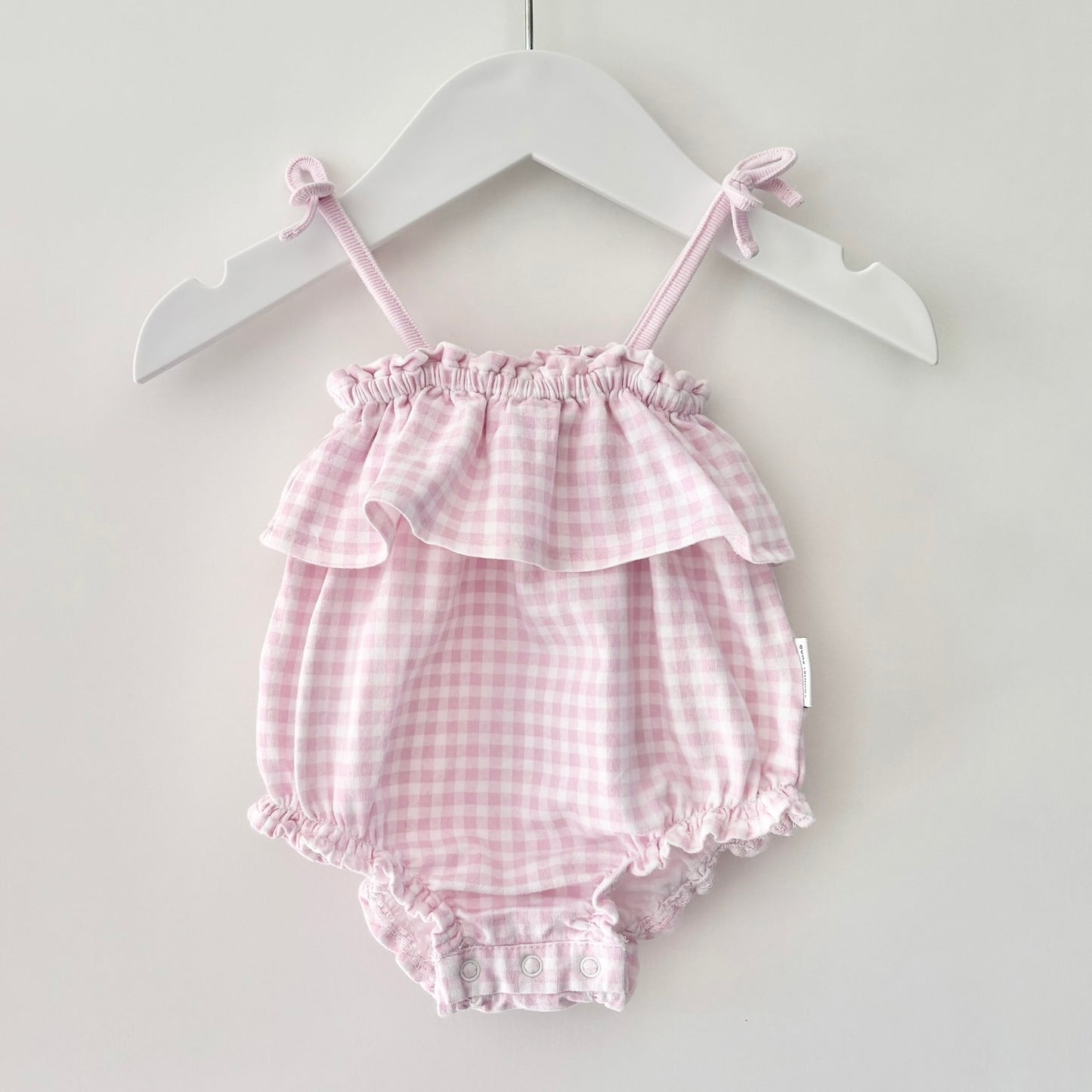 Country Road Gingham Romper, Newborn