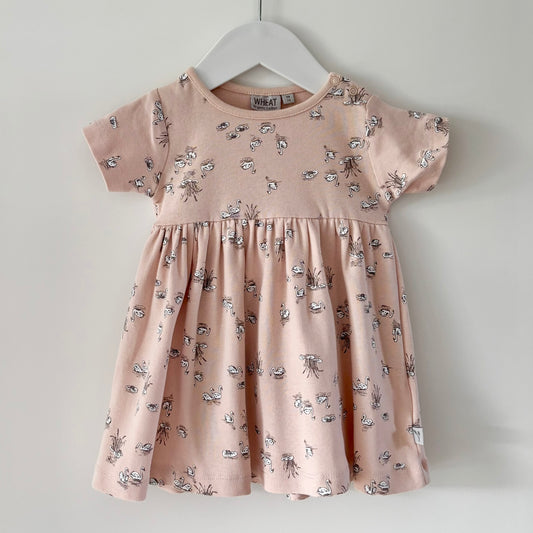 Wheat Organic Swan Dress, 9m