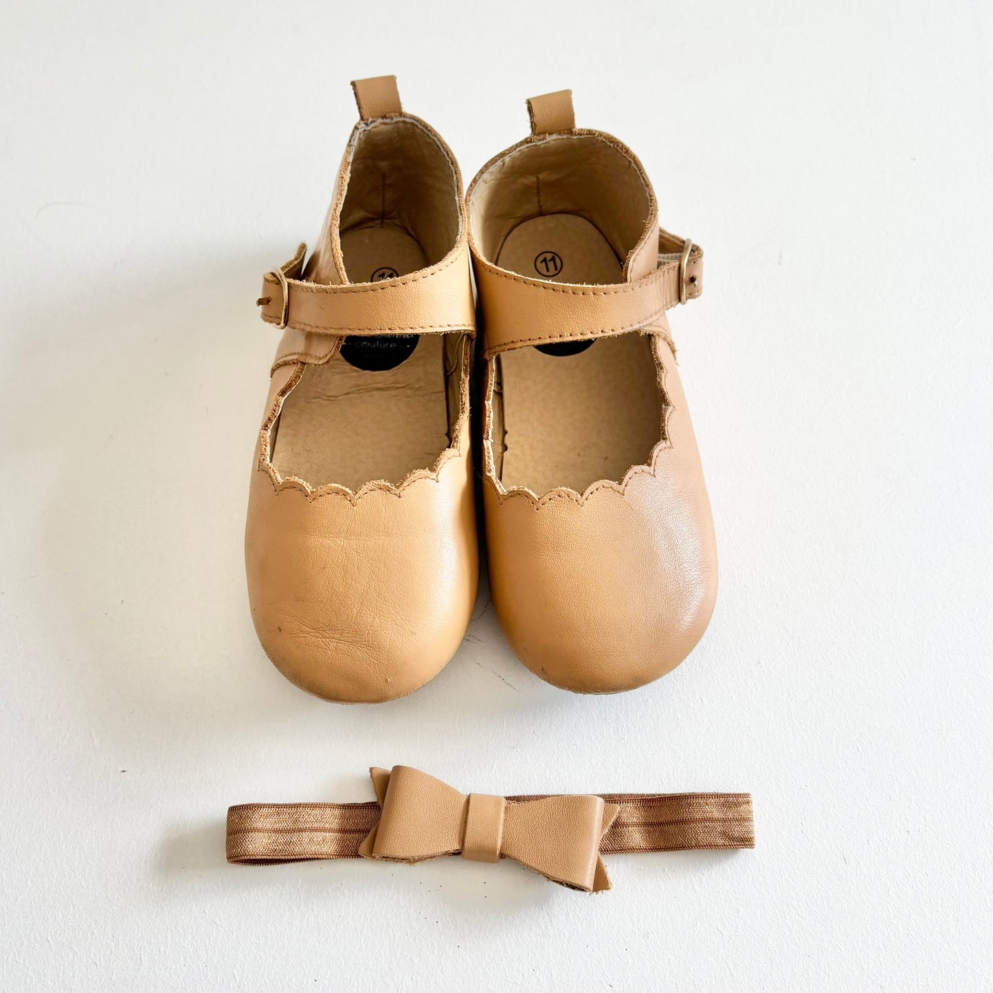 La Sienna Mary Janes, US11 (with matching headband)