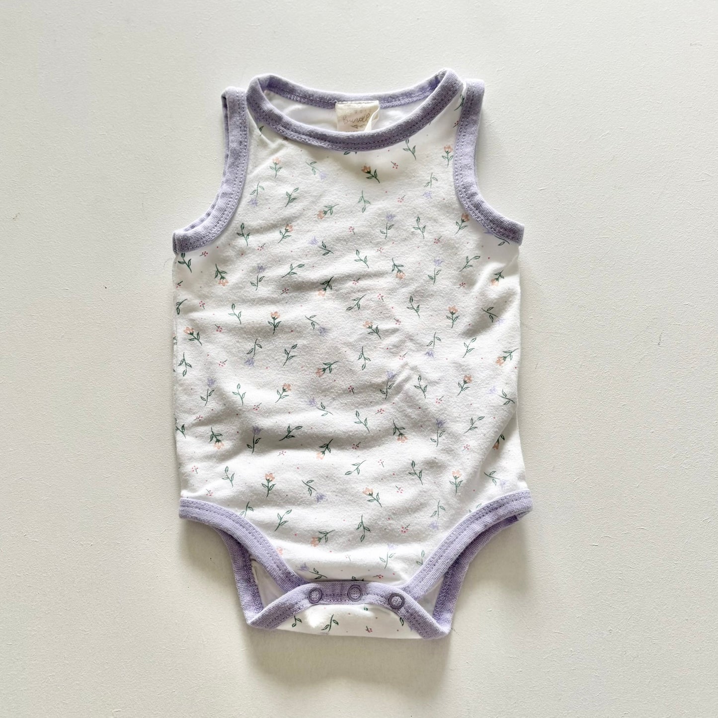 $2 BASICS - Little Bundle Floral Singlet, Newborn