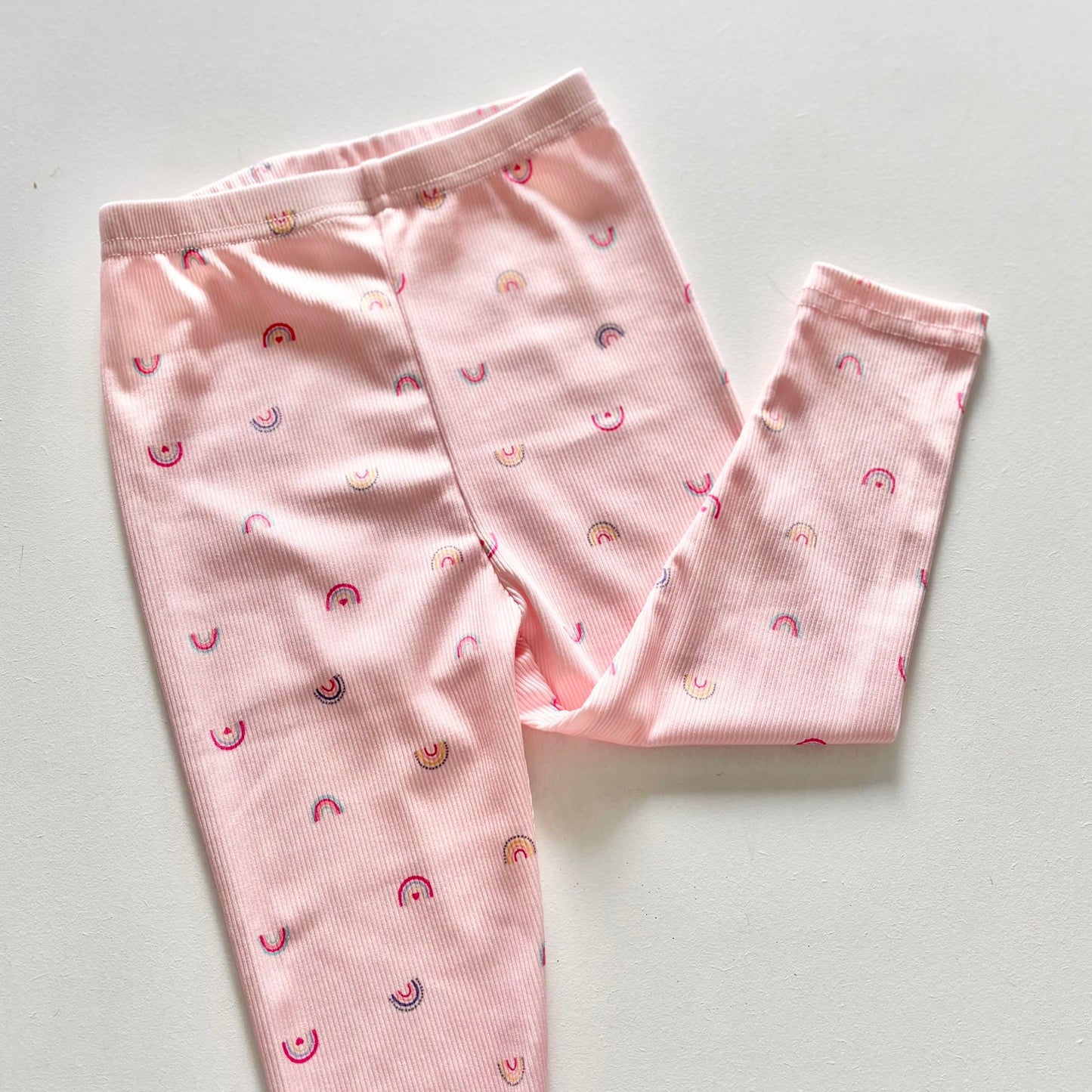 $2 BASICS - Rainbow Ribbed Leggings, 12-18m
