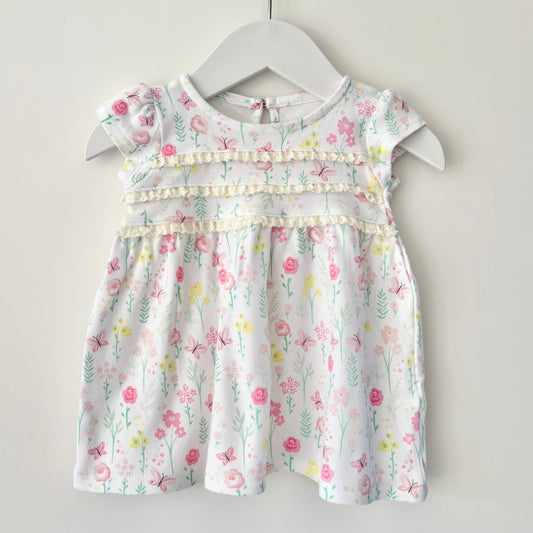 Spring Floral Dress, 6-9m