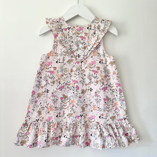 Country Road Floral Frill Dress, 18-24m