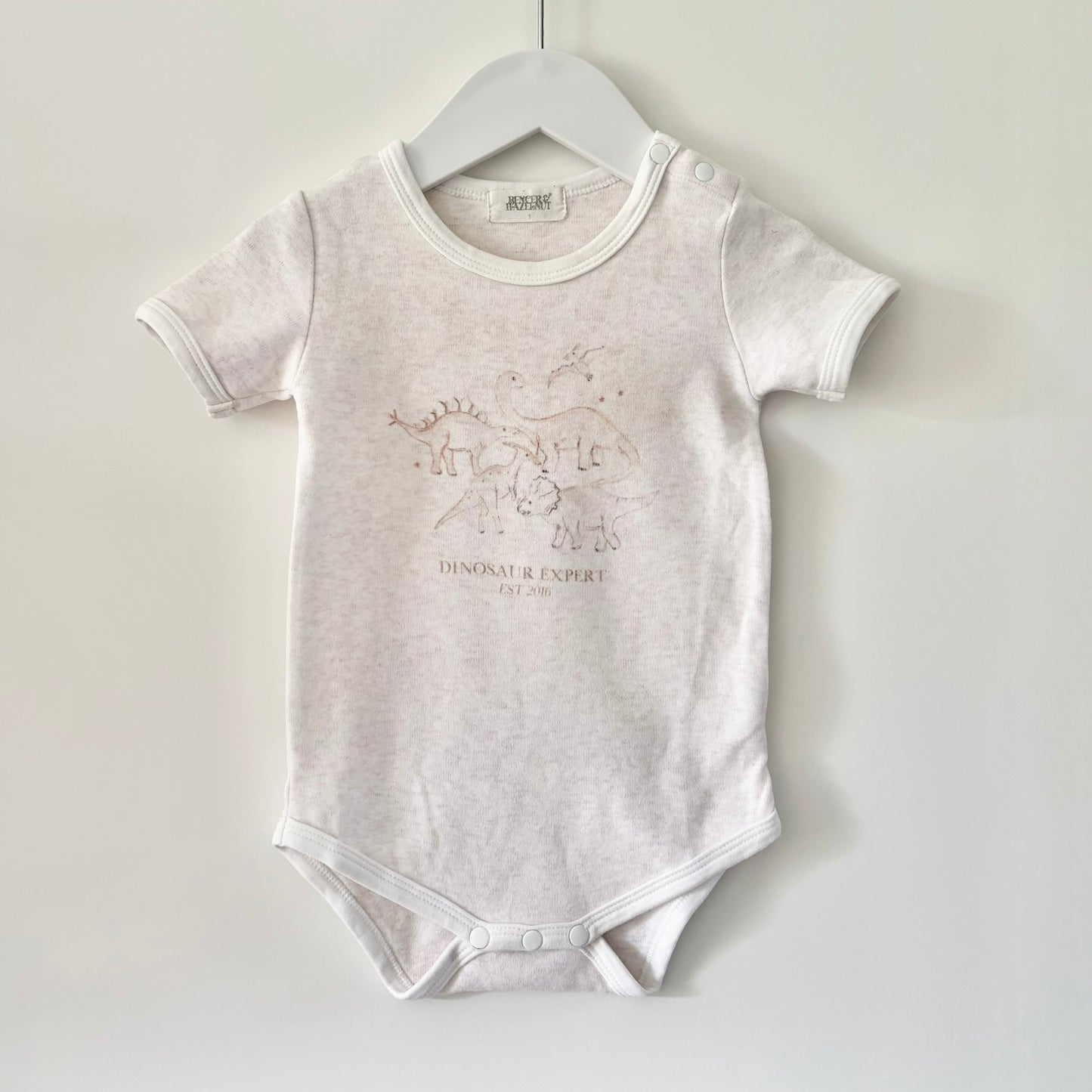 Bencer & Hazelnut Dino Bodysuit, Size 1