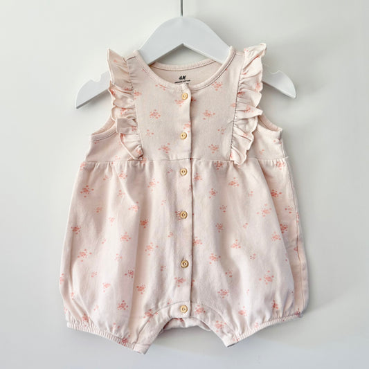 H&M Organic Floral Romper, 4-6m