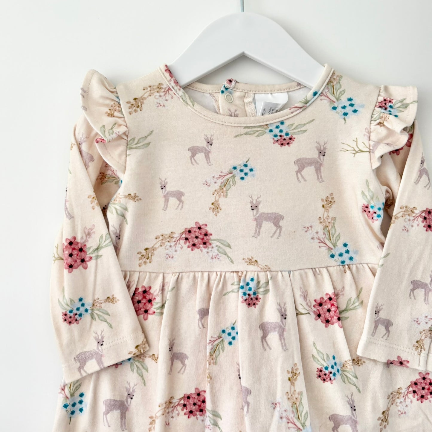 Hi-Hop Reindeer Bodysuit Dress, 12-18m