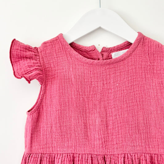 Vintage Plume Muslin Romper, Size 2