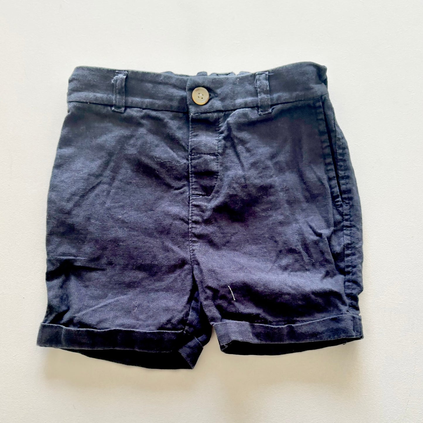 $2 BASICS - Teeny Weeny Linen Shorts, Size 1