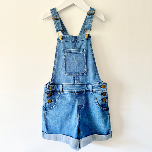 Denim Short Overalls, Size 7