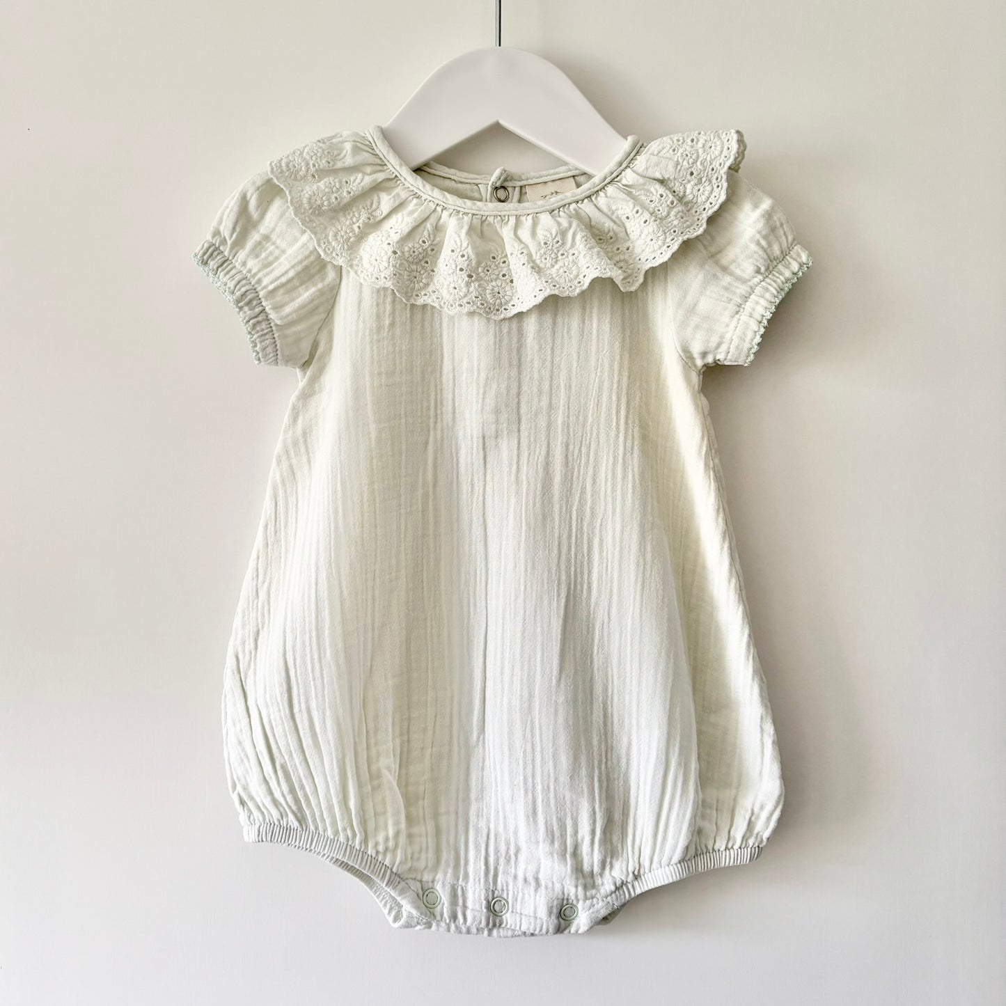 Little Bundle Muslin Romper, 6-12m