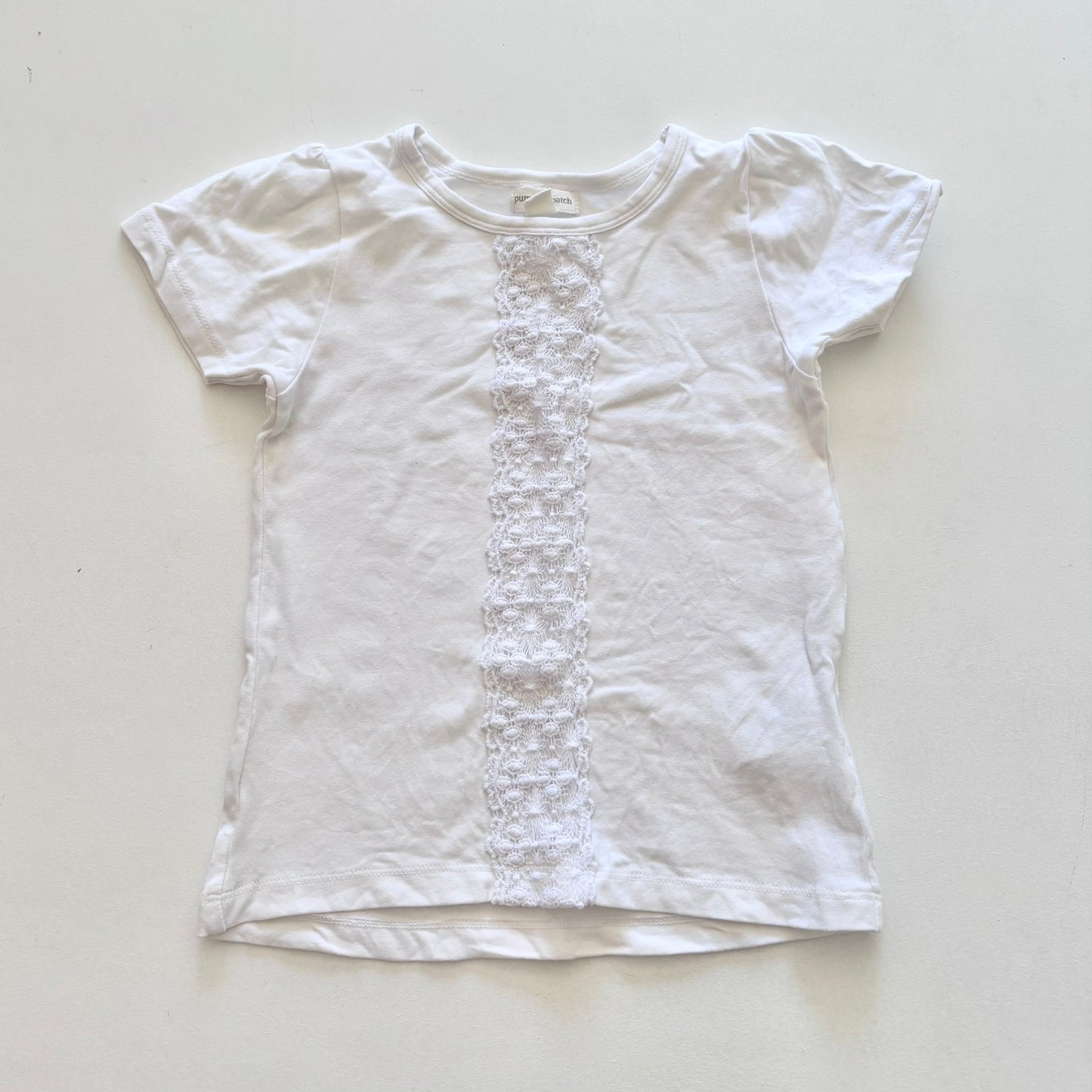 $2 BASICS - Pumpkin Patch Lace Tee, Size 3