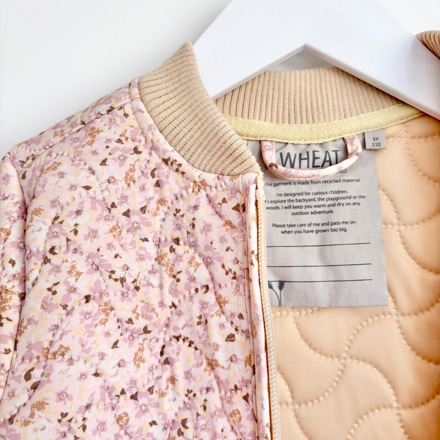 Wheat Quilted Jacket, Size 5