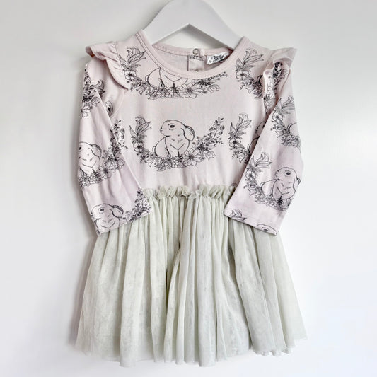 Aster & Oak Bunny Tutu Dress, Size 2-3