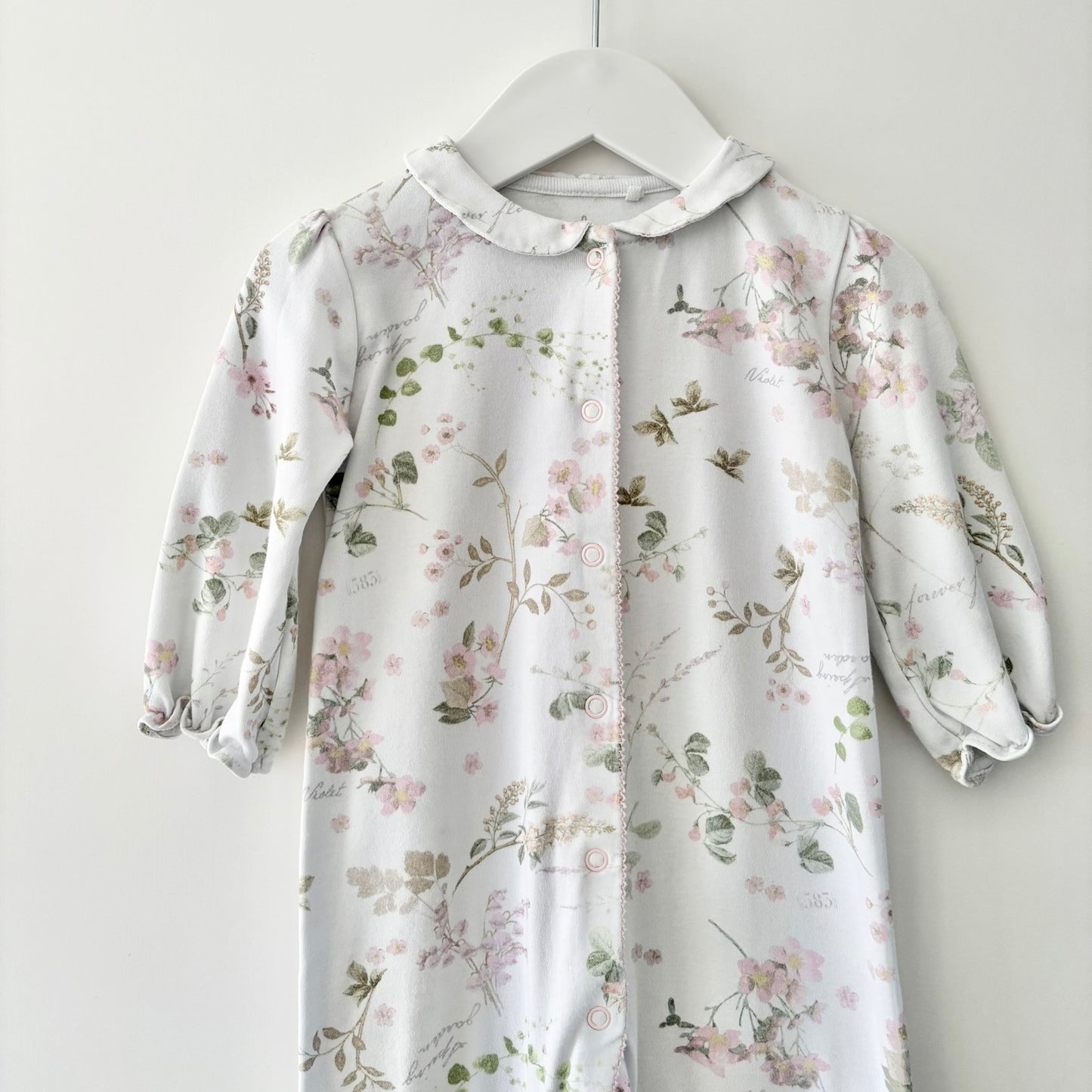 Next Vintage Floral Onesie, 9-12m