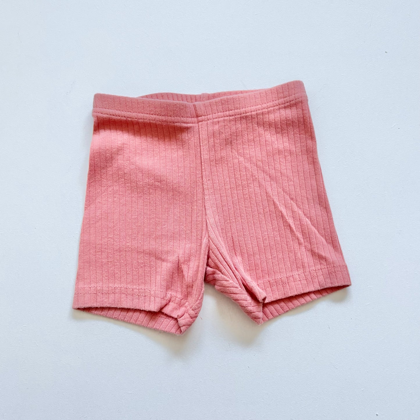 $2 BASICS - OshKosh Rib Bike Shorts, 12m (Coral)