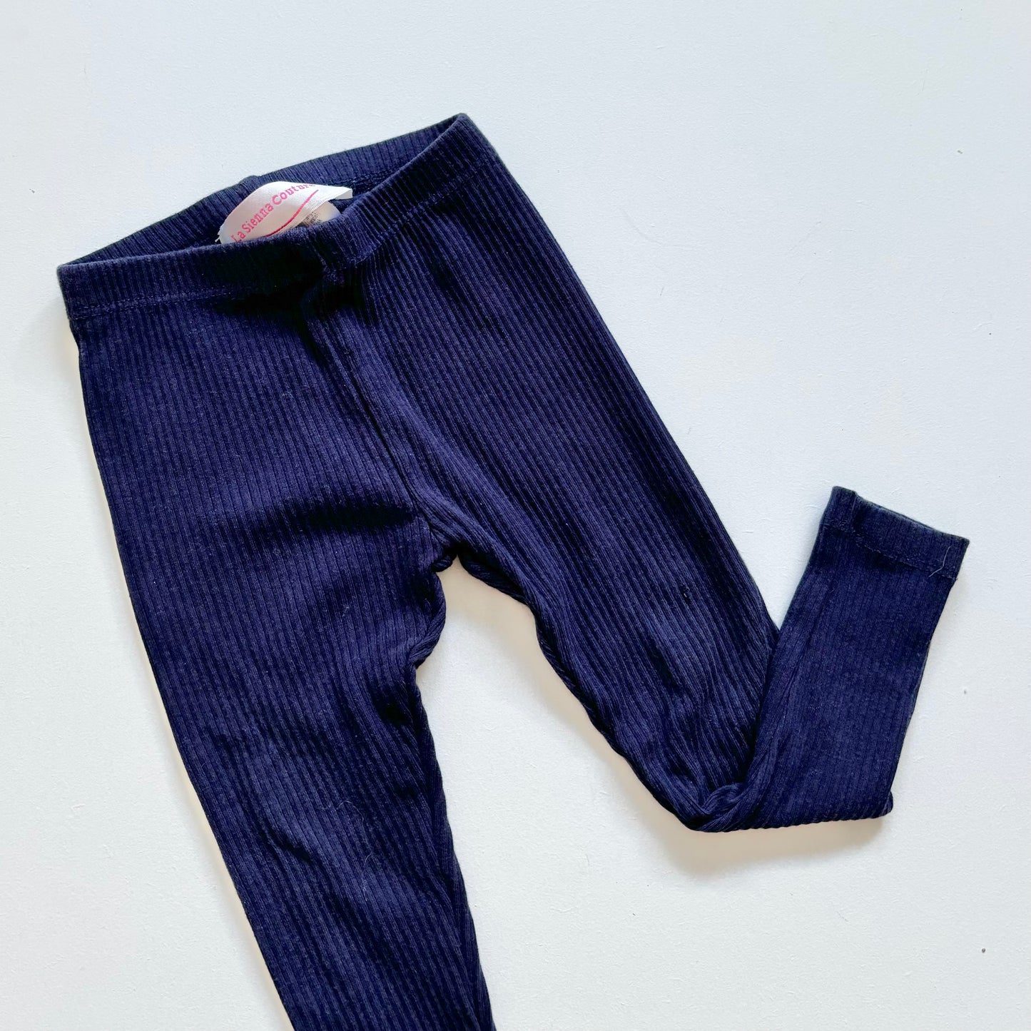 $2 BASICS - La Sienna Rib Leggings, Size 1 (Navy)