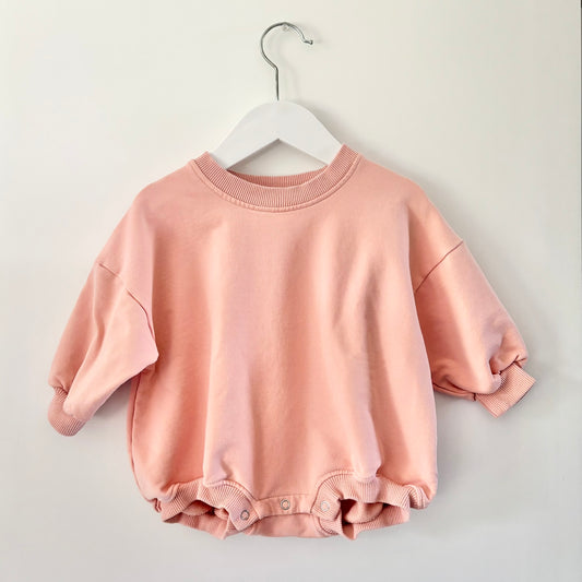 Cinnamon Baby Sweatshirt Romper, 6m