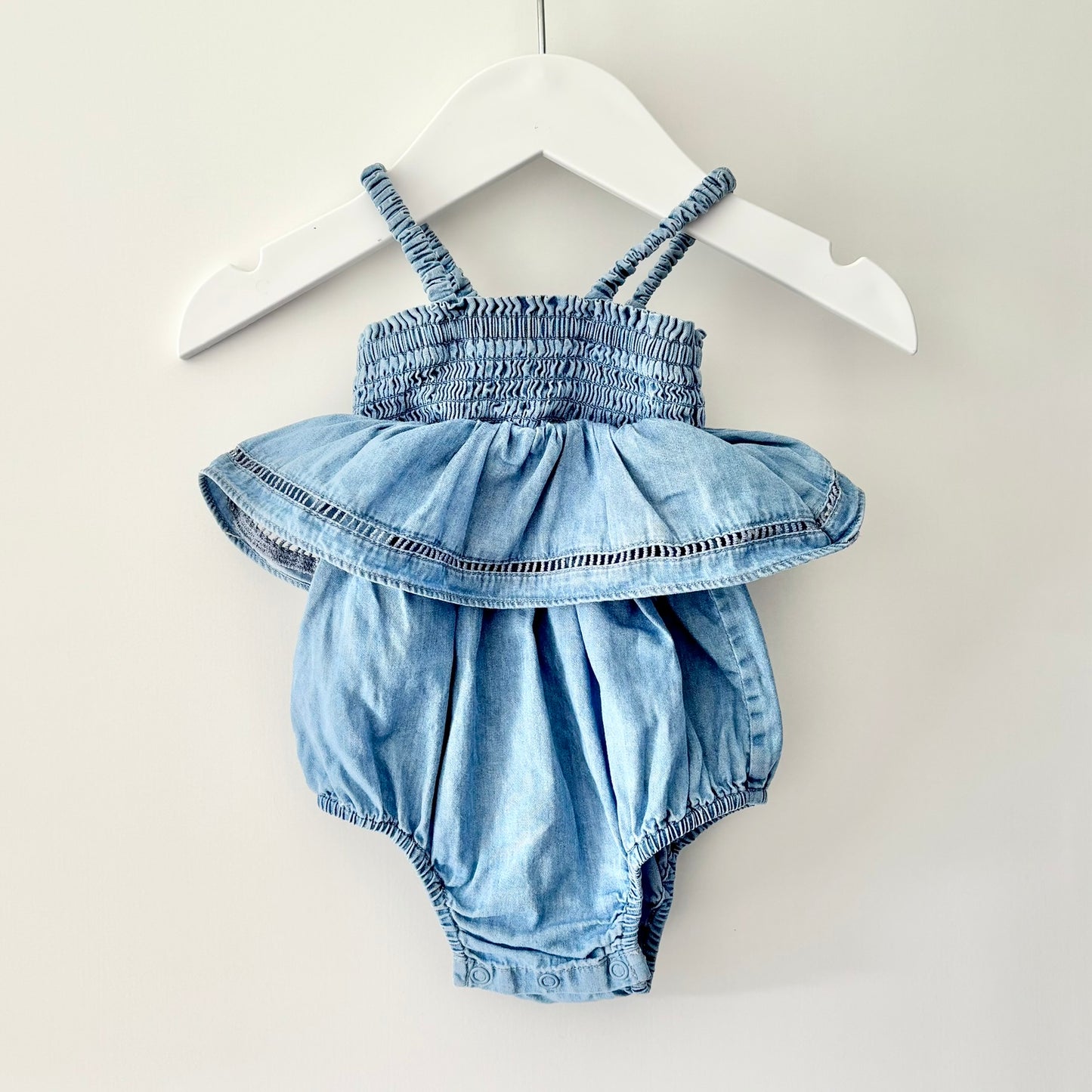 Country Road Denim Romper, 0-3m