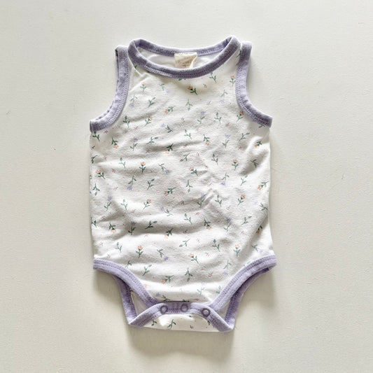 $2 BASICS - Little Bundle Floral Singlet, Newborn