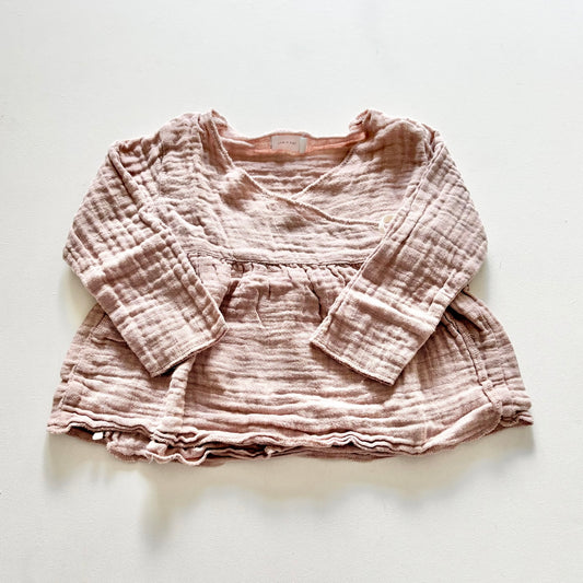 $2 BASICS - Jamie Kay Wrap Top, Size 3 (Old Rose)