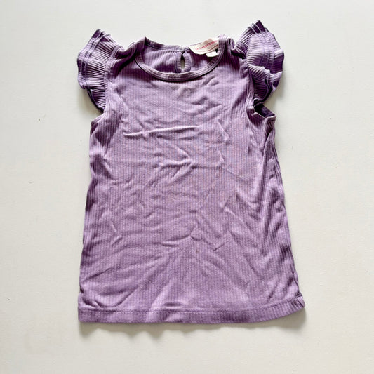 $2 BASICS - La Sienna Flutter Tee, Size 6 (Lavender)