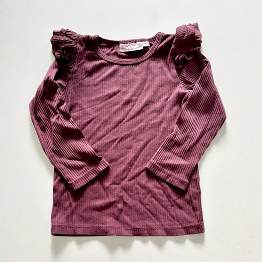$2 BASICS - La Sienna Flutter Tee, Size 6 (Fig)