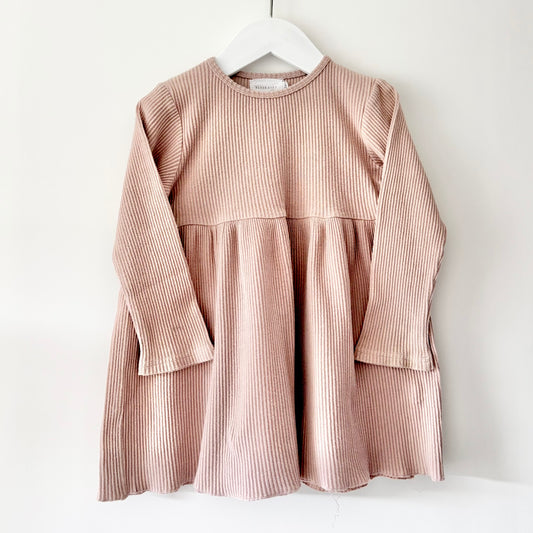 Blush Baby Ribbed Dress, Size 2