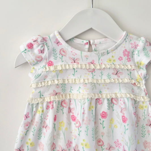 Spring Floral Dress, 6-9m