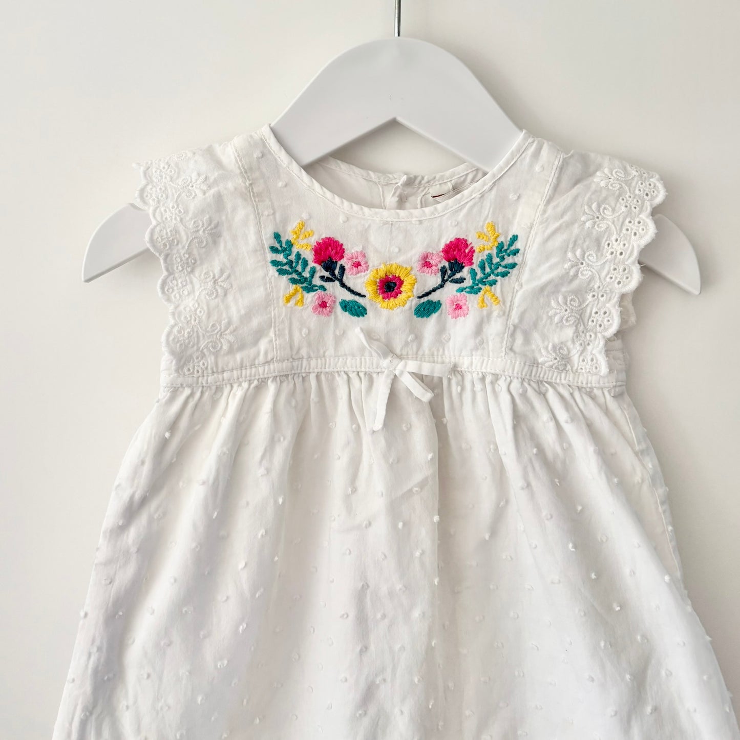 Fox & Finch Embroidered Romper, 3-6m