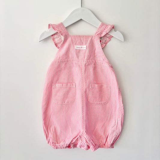 Pumpkin Patch Pinstripe Overalls, 3-6m