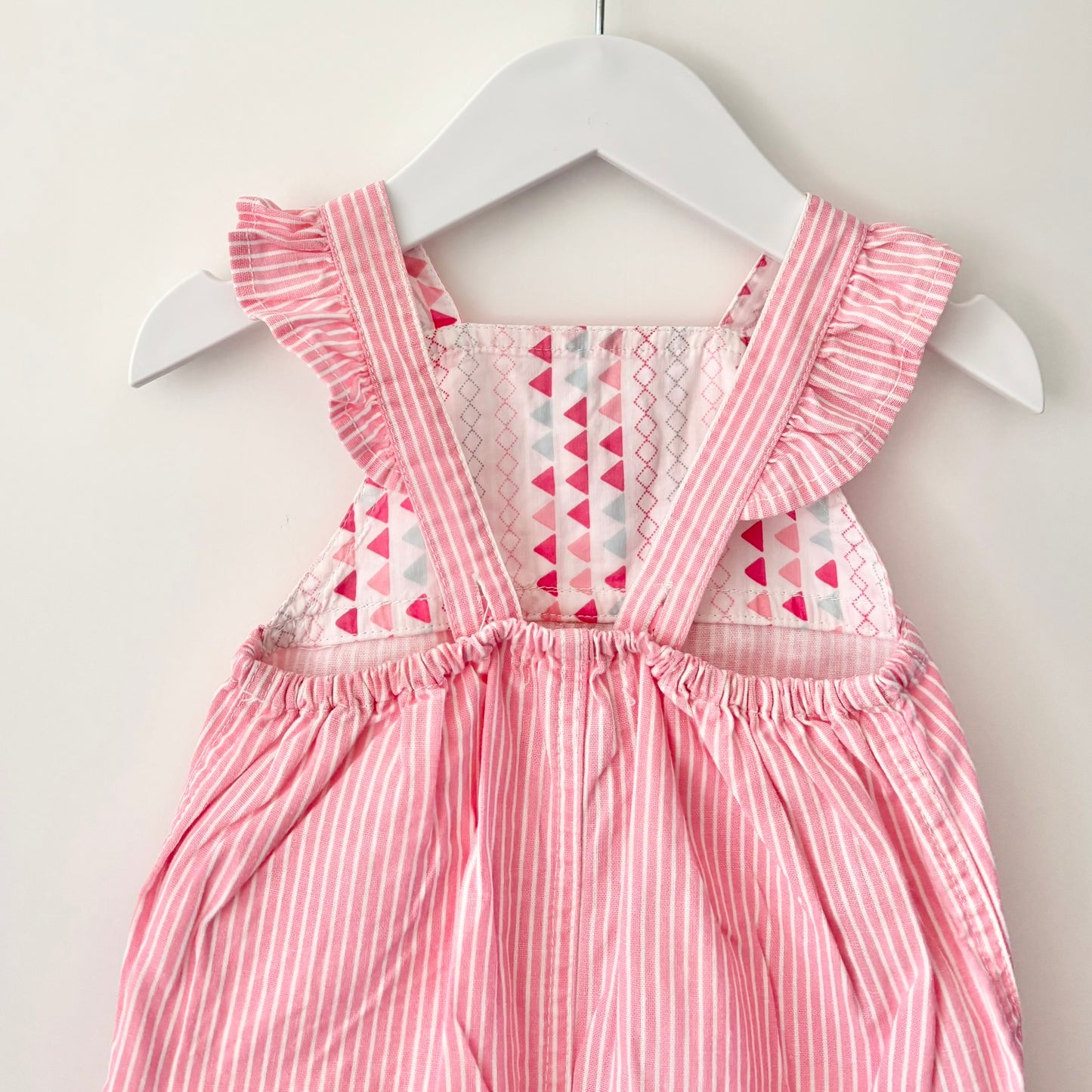 Pumpkin Patch Pinstripe Overalls, 3-6m