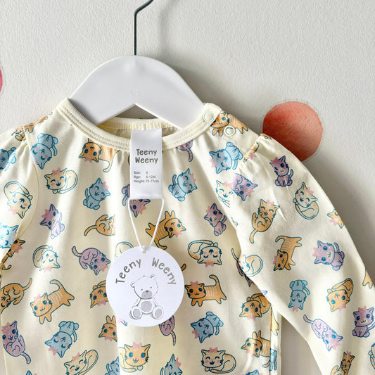 Teeny Weeny Kitty Tee, 6-12m (NEW)