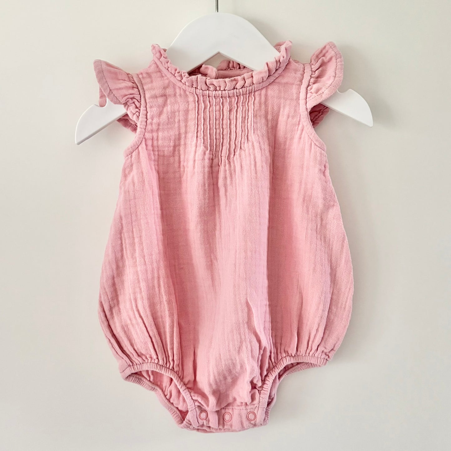 Teeny Weeny Muslin Romper, 3-6m