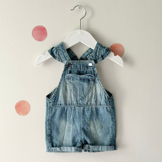 Ricochet Heart Dungarees, 0-3m (NEW)