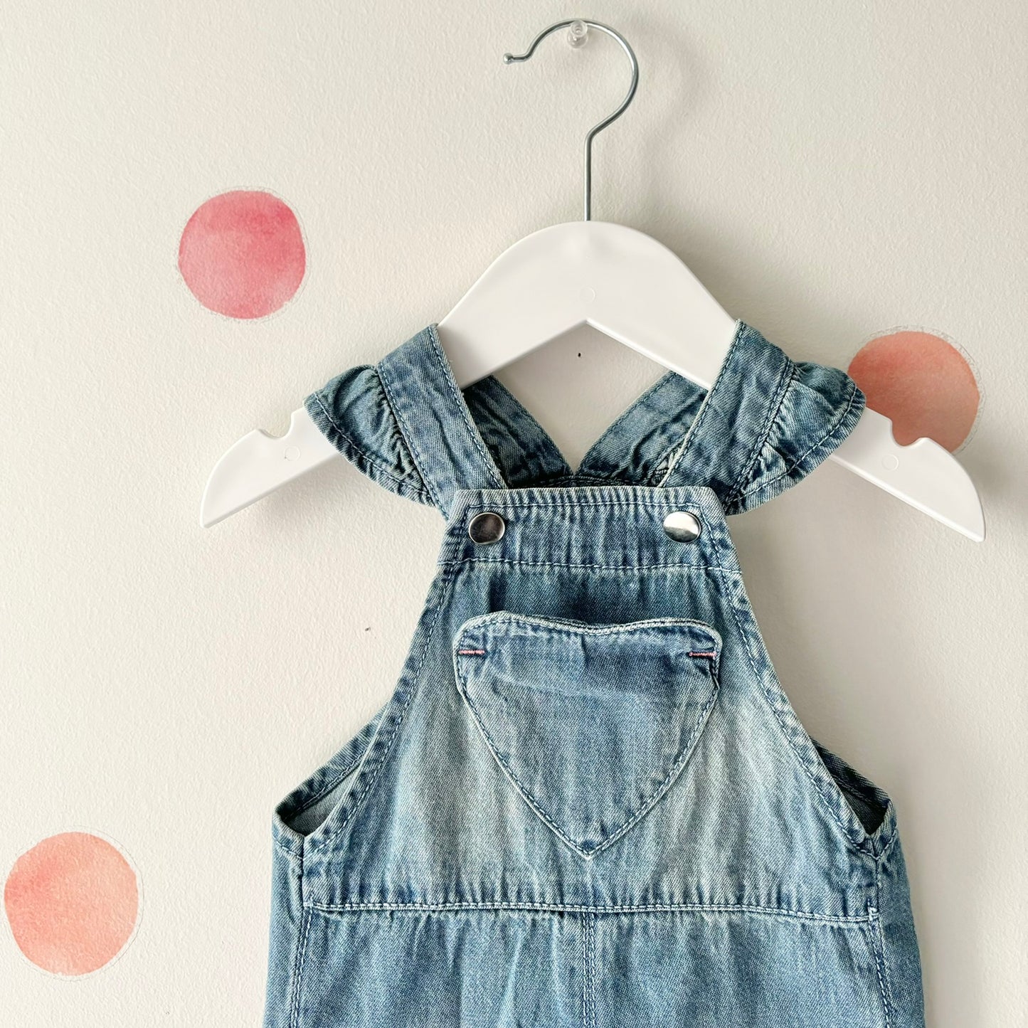 Ricochet Heart Dungarees, 0-3m (NEW)