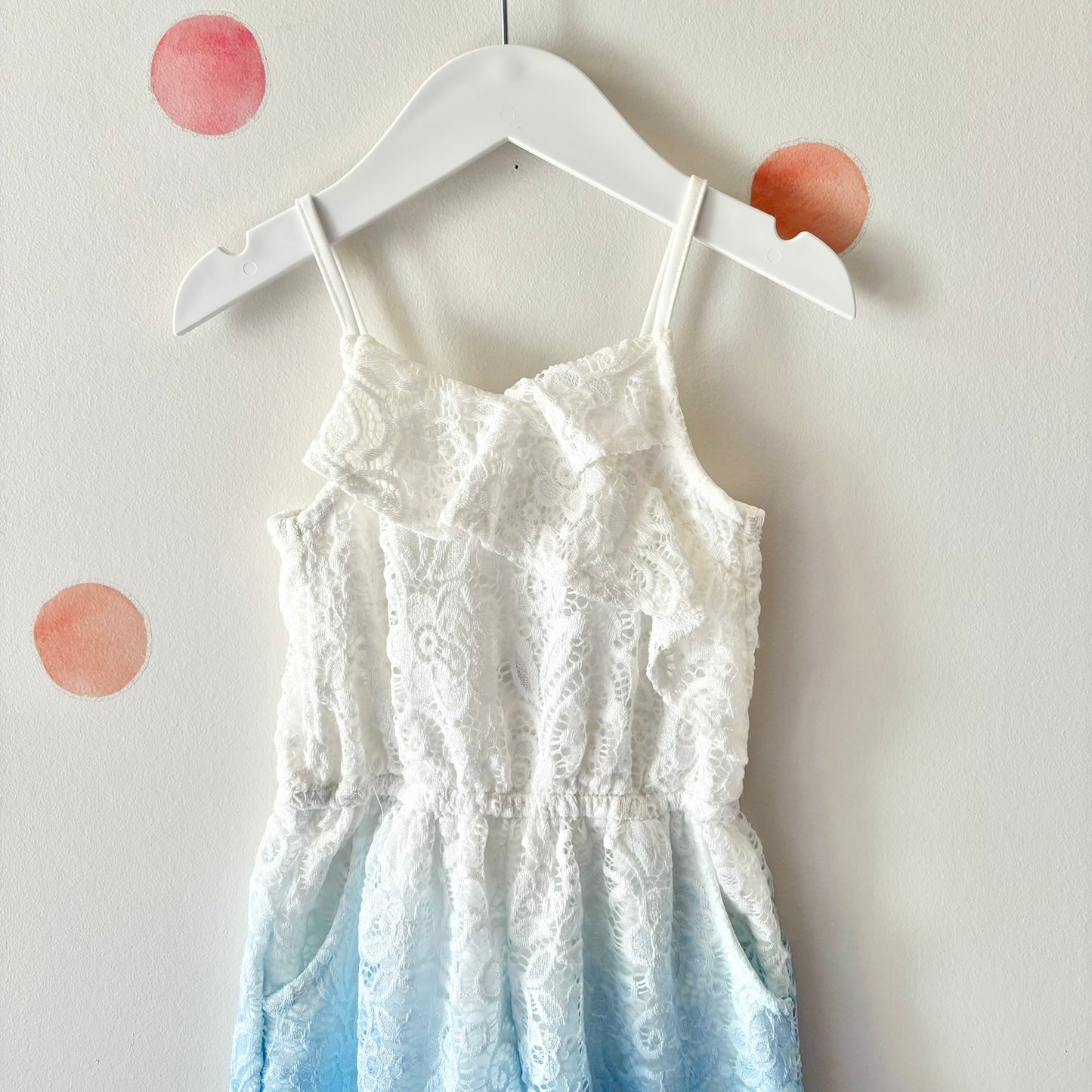 Lace Dip-Dye Playsuit, Size 4 (NEW)