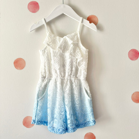 Lace Dip-Dye Playsuit, Size 4 (NEW)