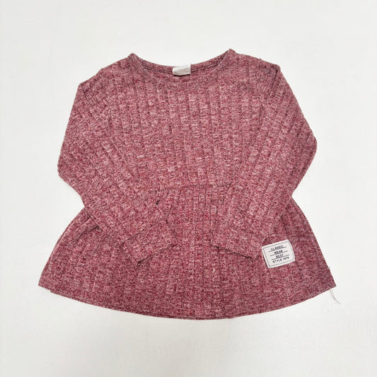 $2 BASICS - Ribbed Peplum Tee, Size 2