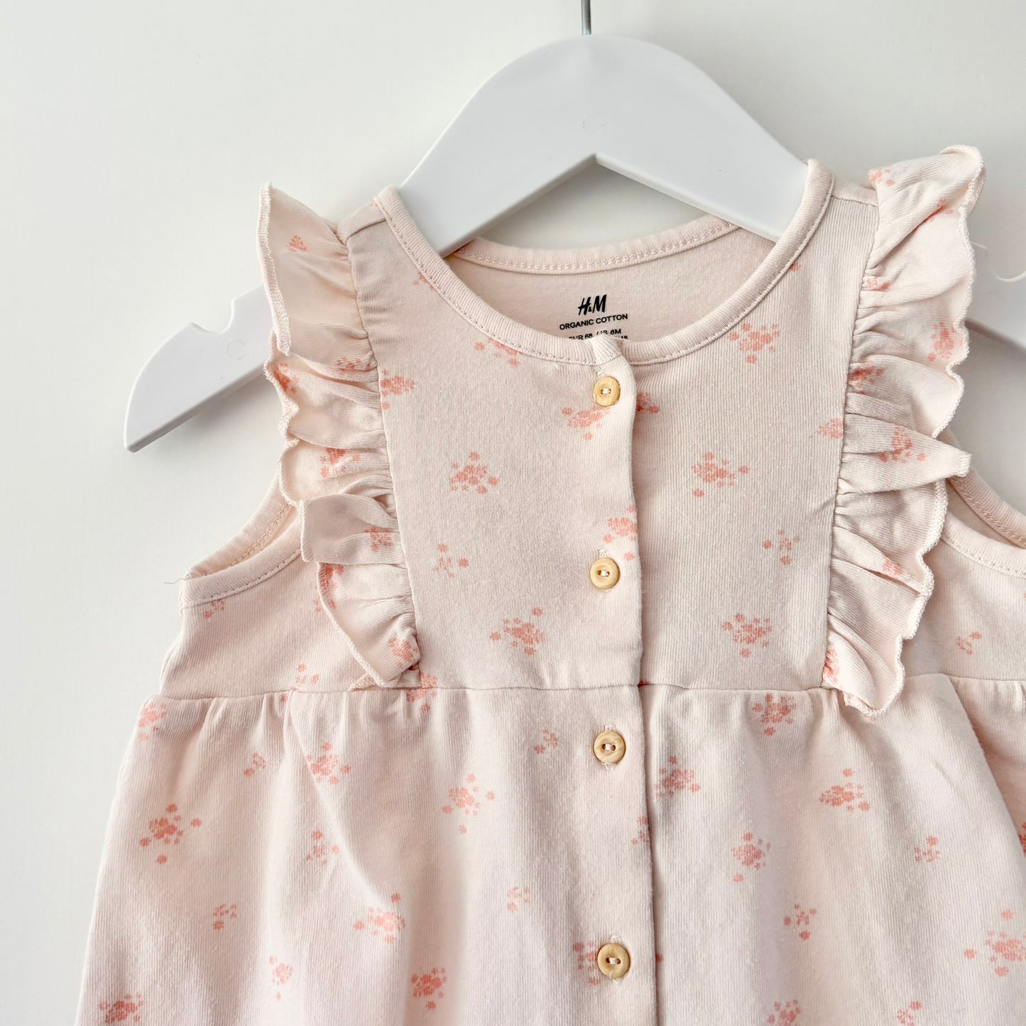 H&M Organic Floral Romper, 4-6m