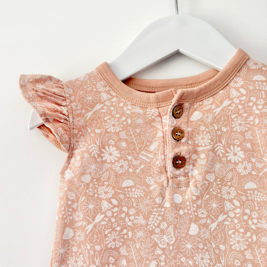 Aster & Oak Flutter Bodysuit, 3-6m