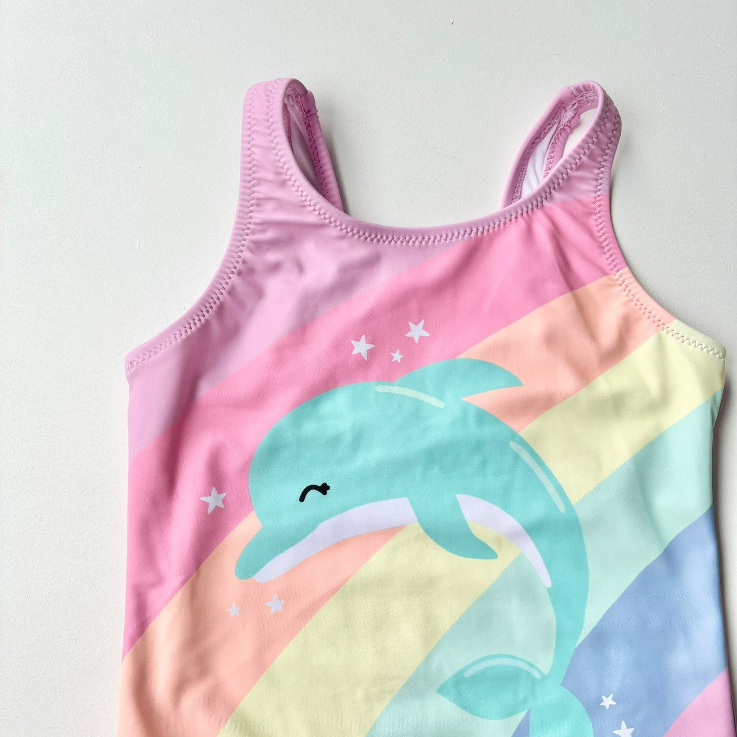 Rainbow Dolphin Swimsuit, Size 5