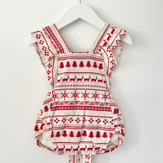 Handmade Christmas Romper, 6m