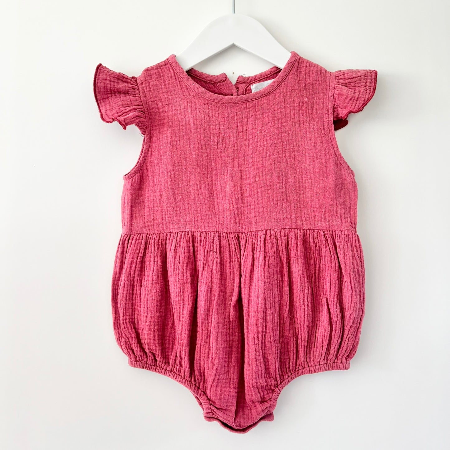 Vintage Plume Muslin Romper, Size 2