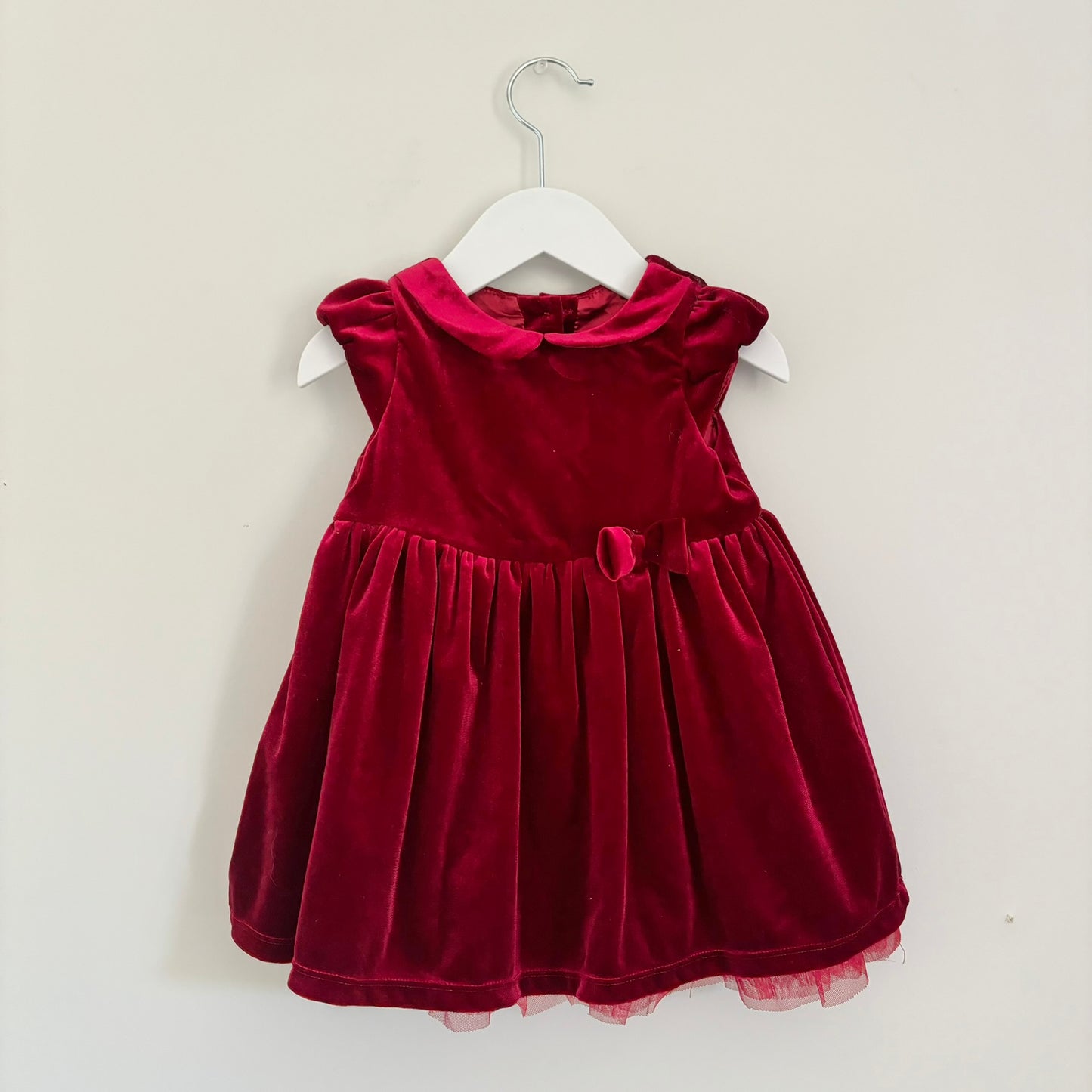 H&M Velvet Occasion Dress, 9-12m