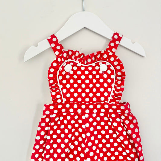 Rock Your Baby Polka Dot Romper, 3-6m