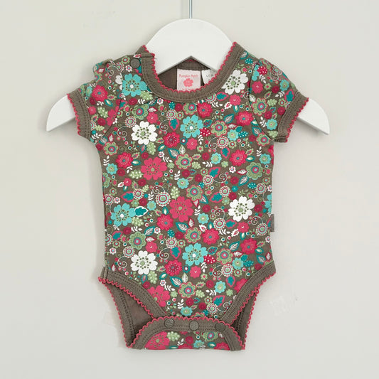 Pumpkin Patch Retro Floral Bodysuit, Newborn