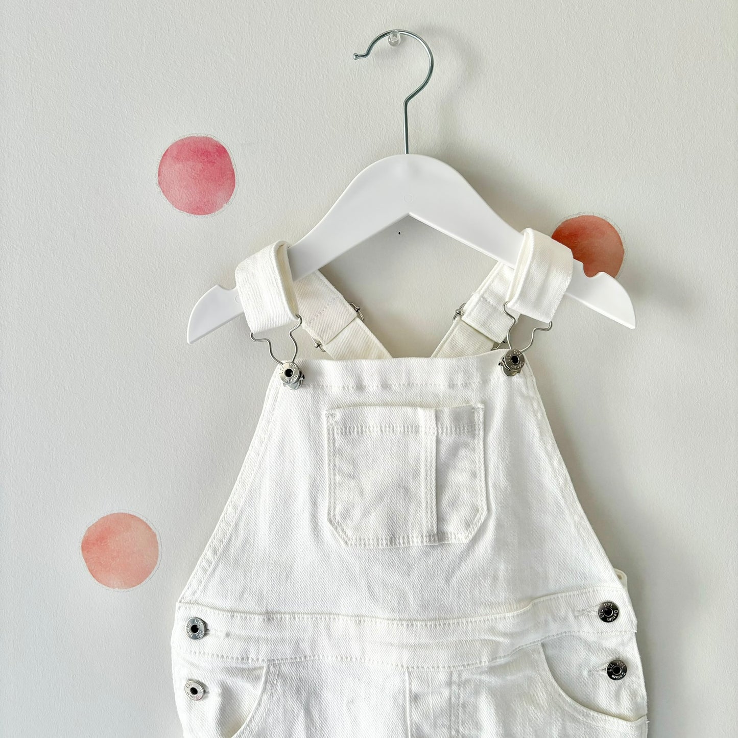 LTL PPL White Denim Overalls, Size 5