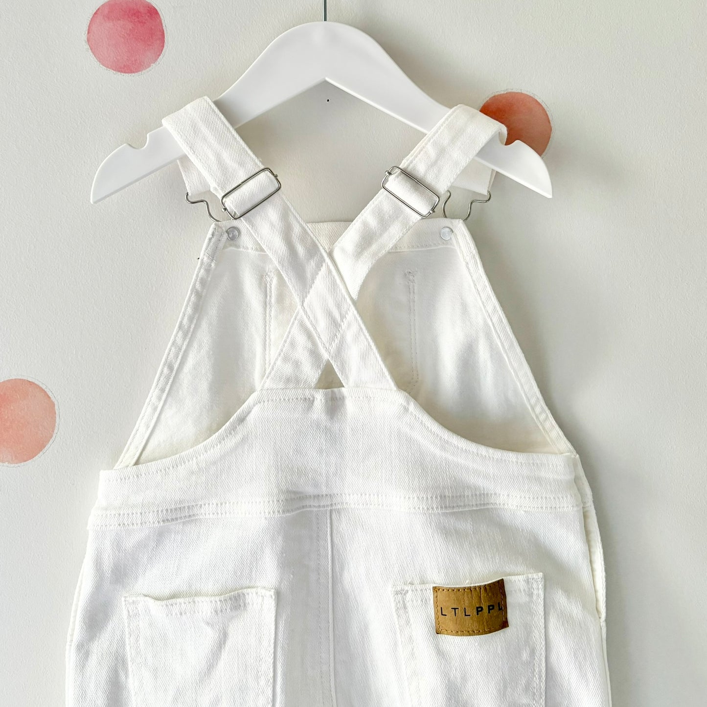 LTL PPL White Denim Overalls, Size 5