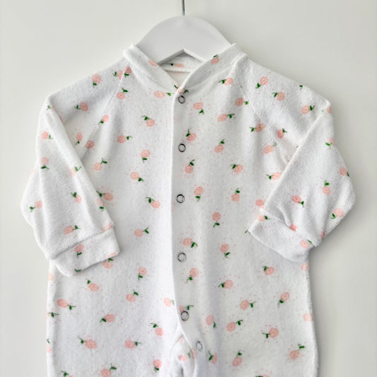Terry Floral Onesie, 0-3m