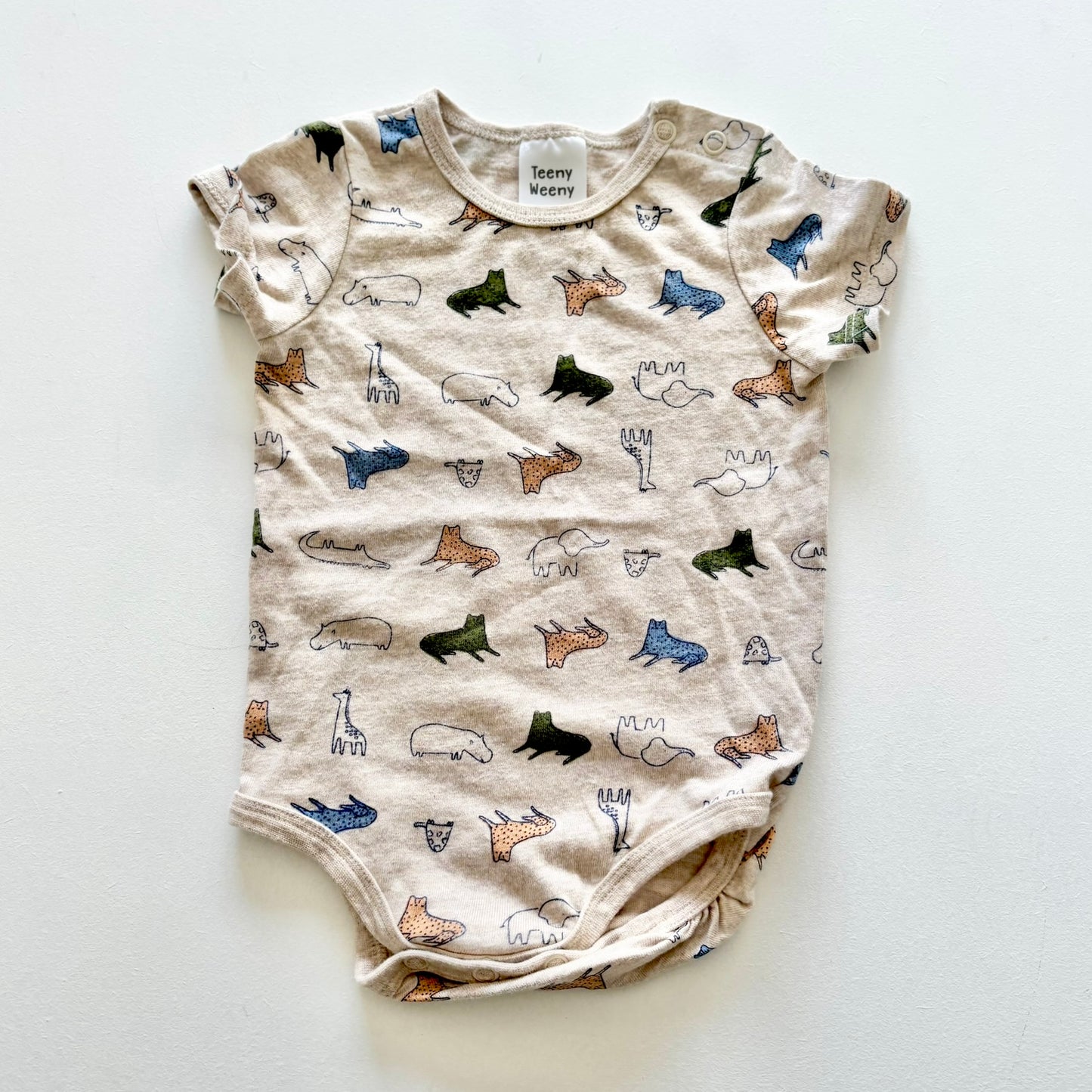 $2 BASICS - Teeny Weeny Safari Bodysuit, 3-6m